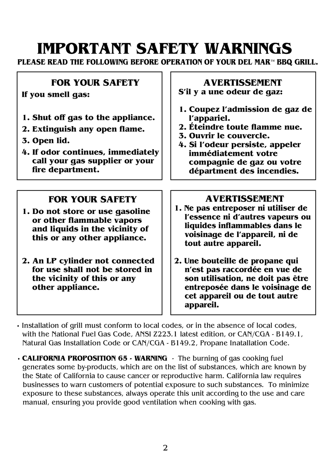 Magma DM10-016LP owner manual Important Safety Warnings 