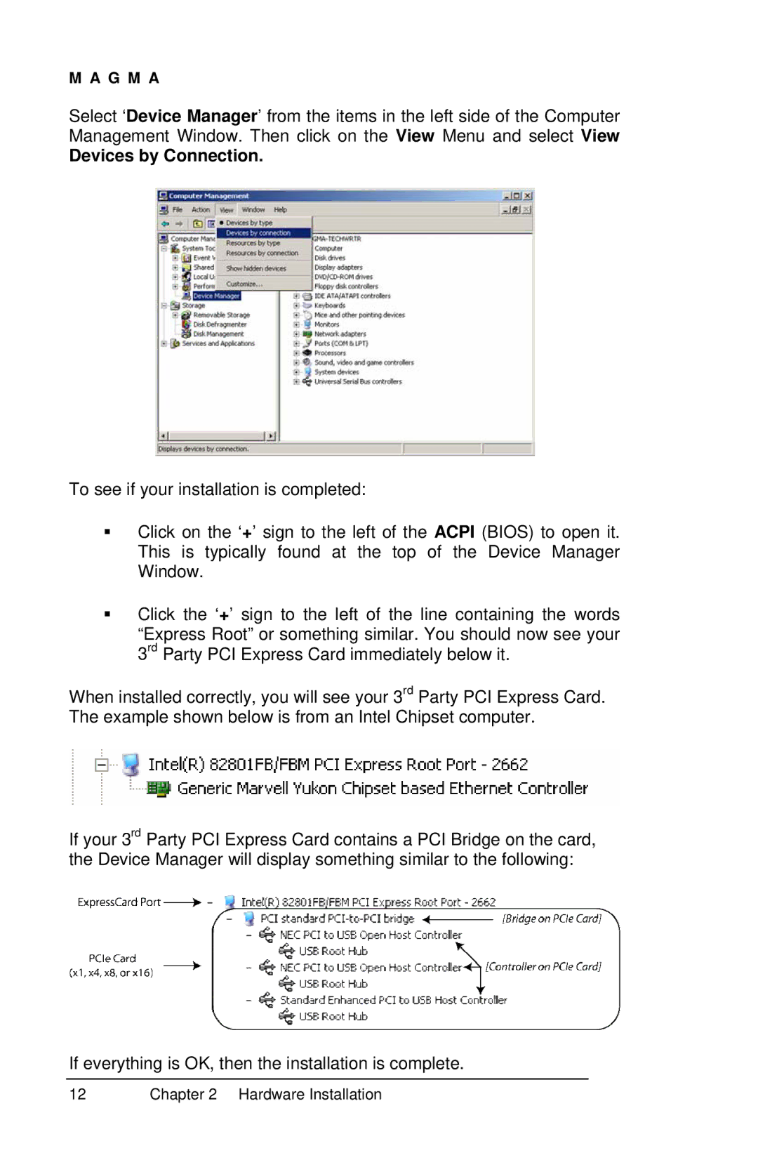 Magma EB1F, EB1H manual Devices by Connection 