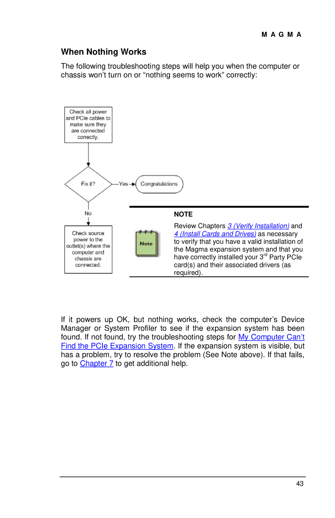 Magma EB2R user manual When Nothing Works 