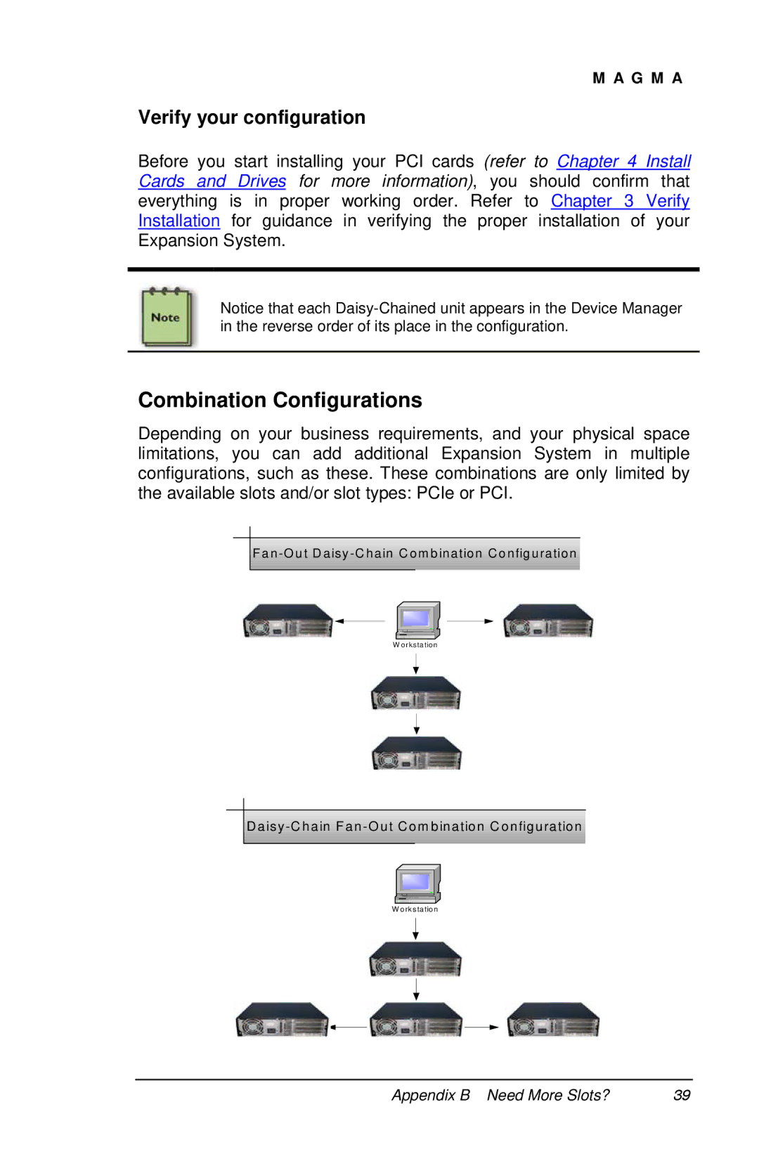 Magma P13RR manual Combination Configurations 