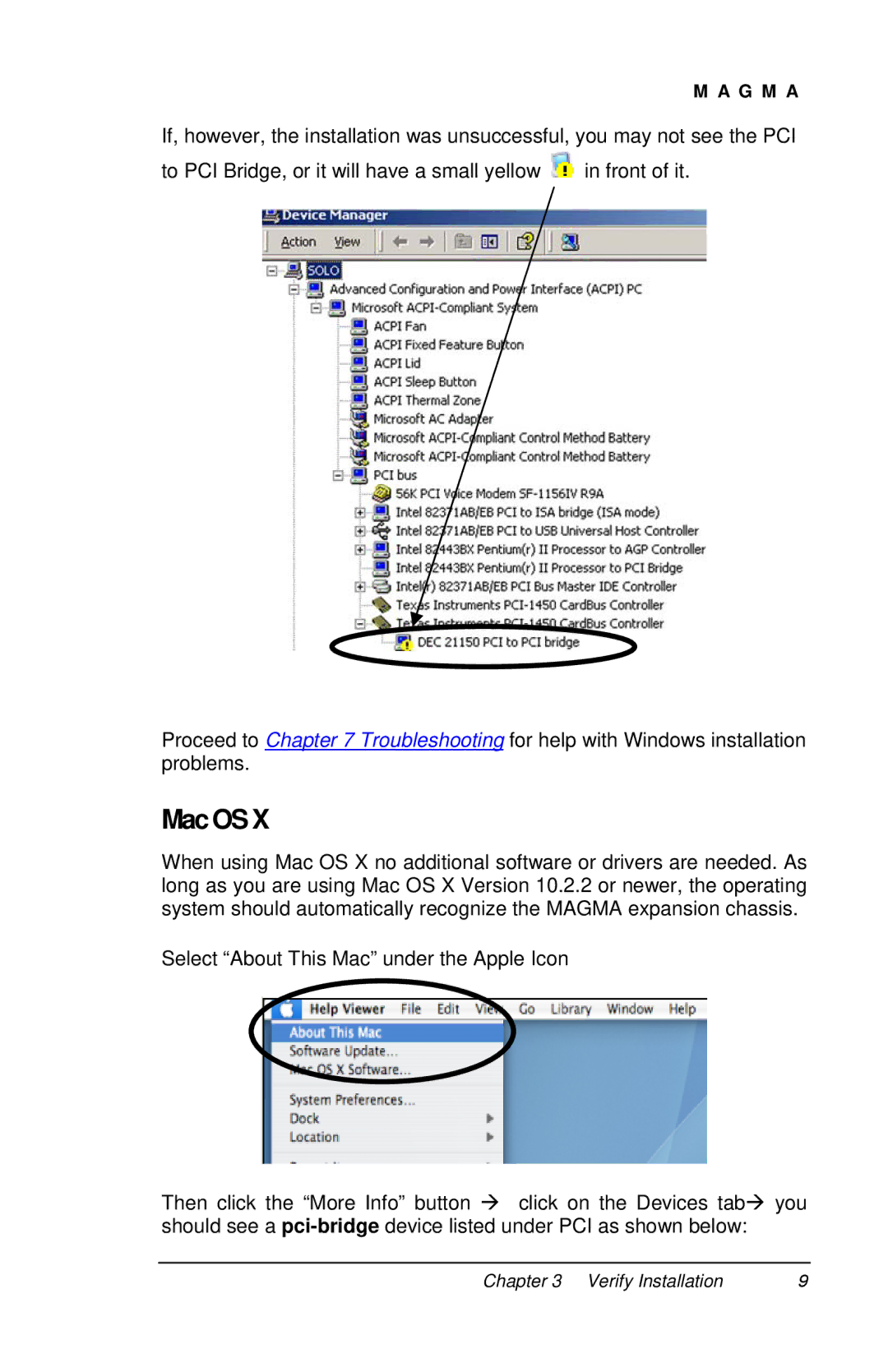 Magma P13RR-TEL user manual MacOSX 