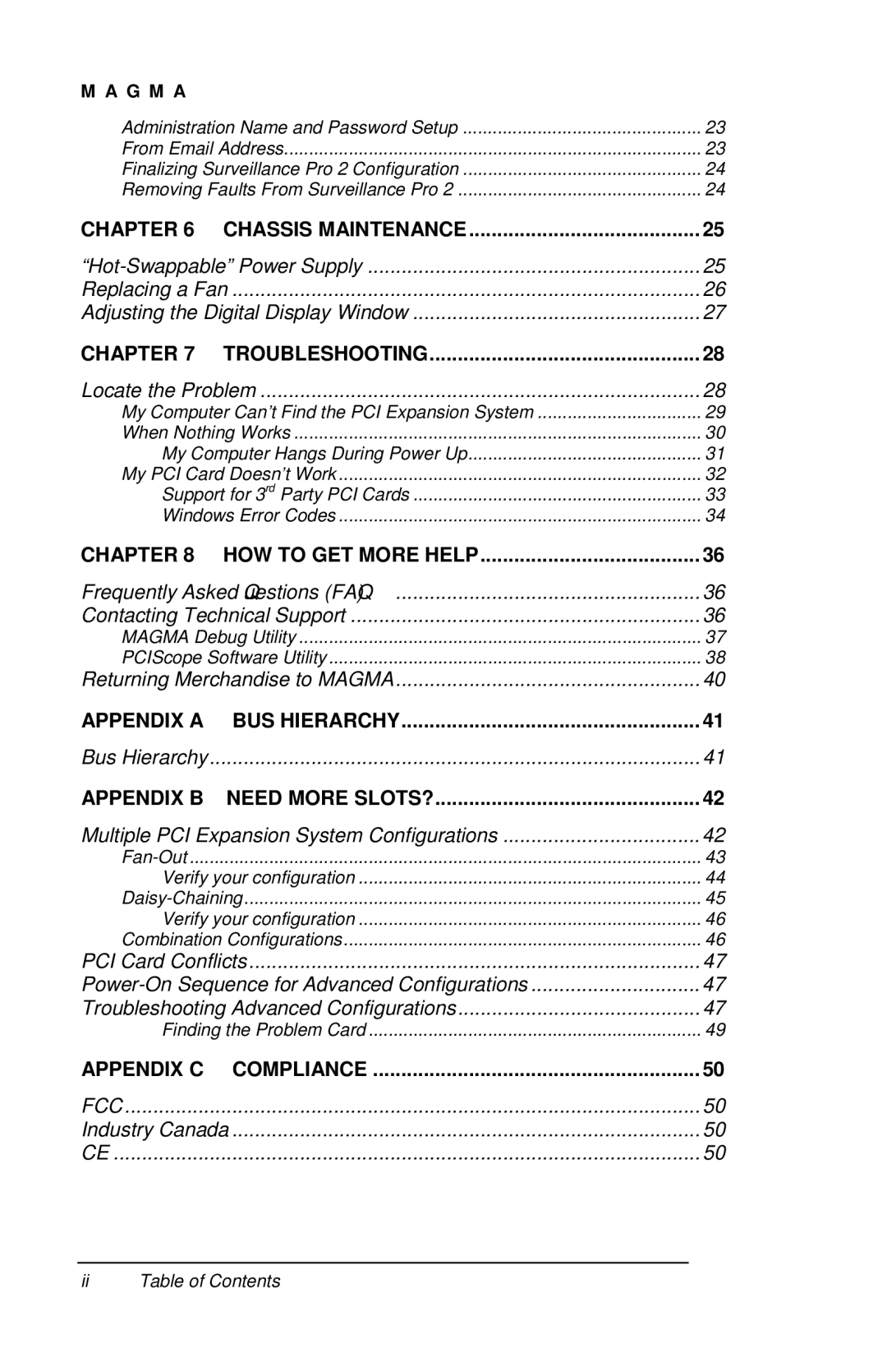 Magma P13RR-TEL user manual Chapter Chassis Maintenance 