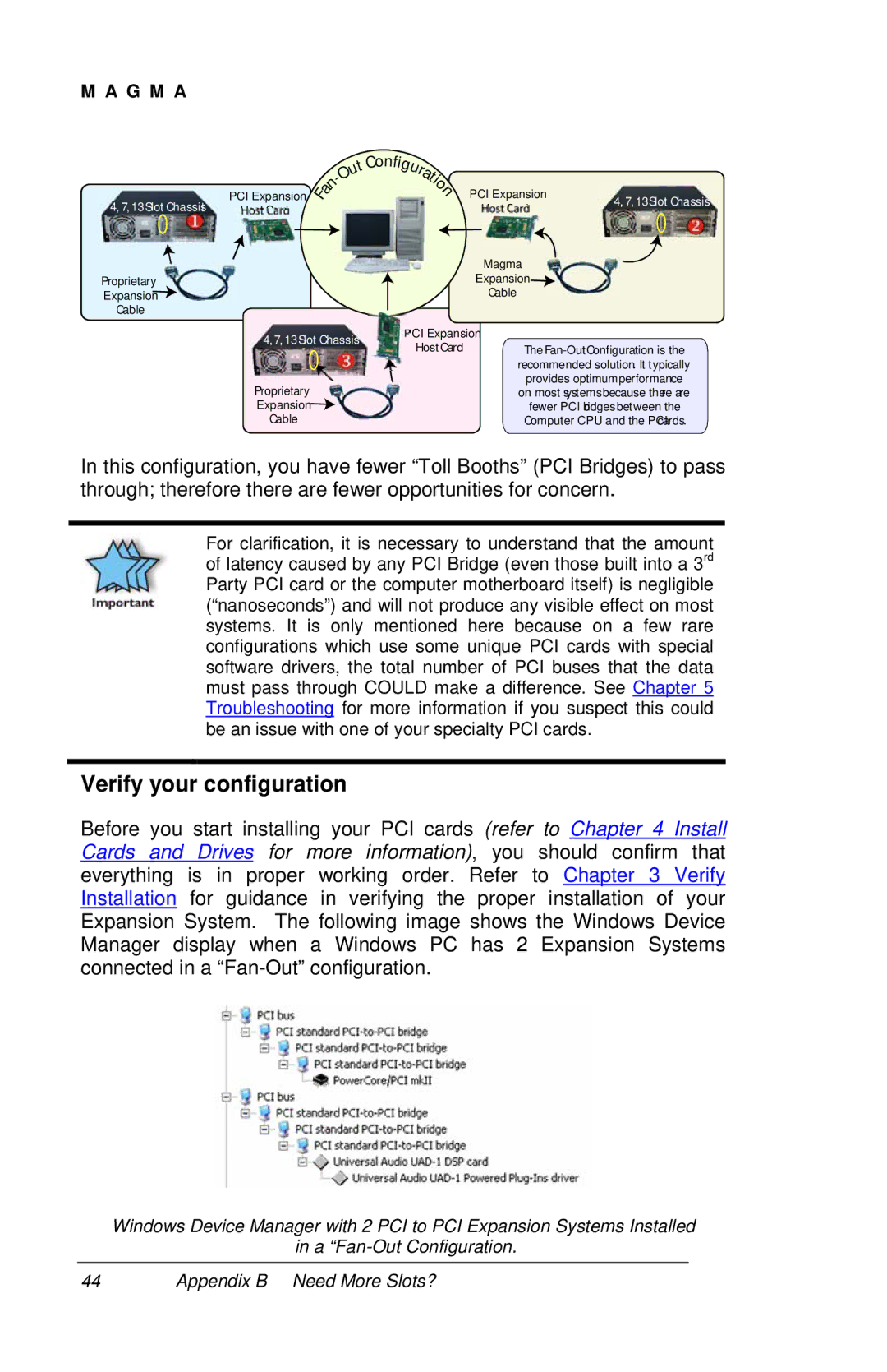 Magma P13RR-TEL user manual Urati o n, Verify your configuration 