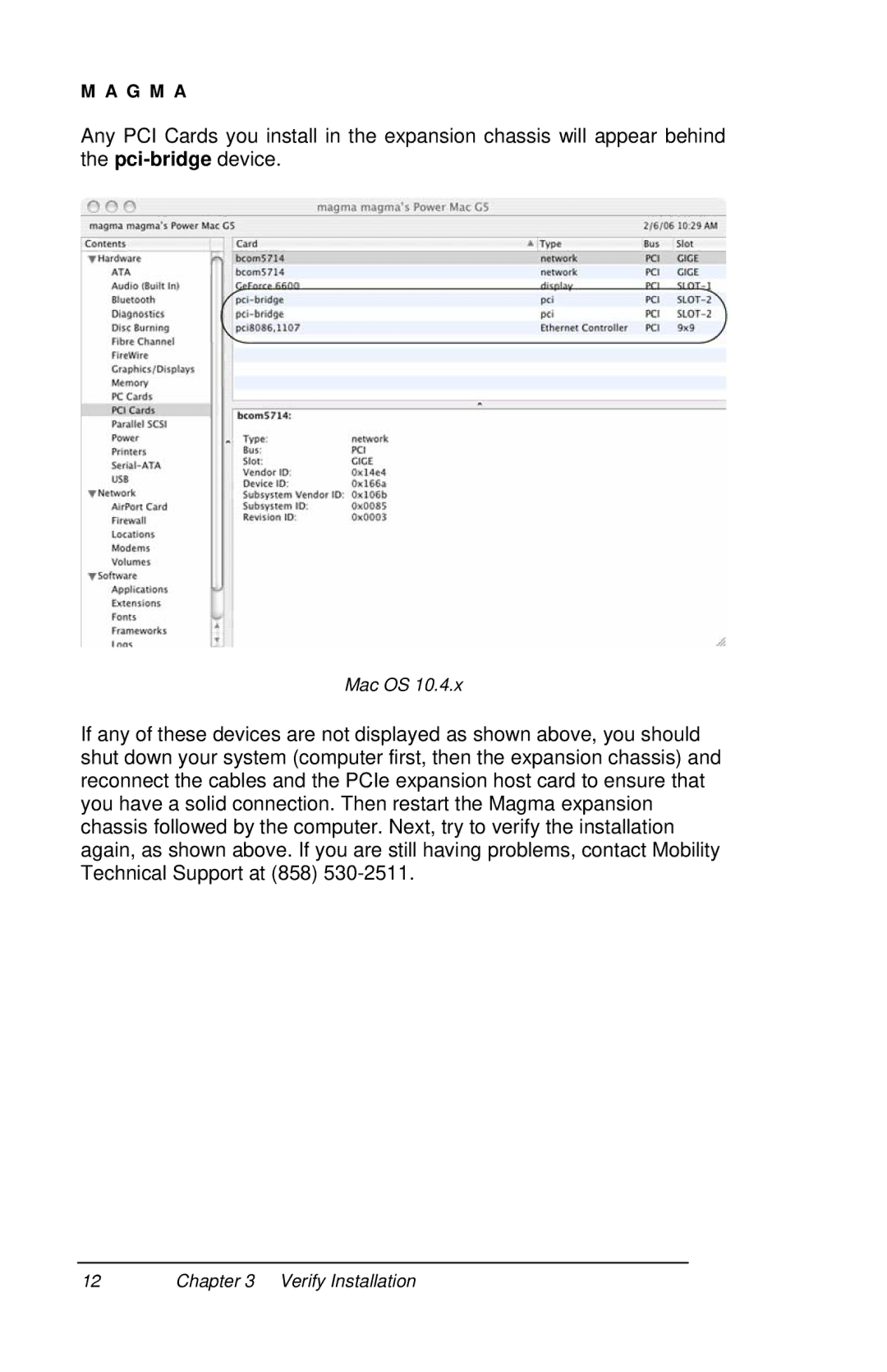 Magma PE6R4, PE6RR user manual Mac OS 