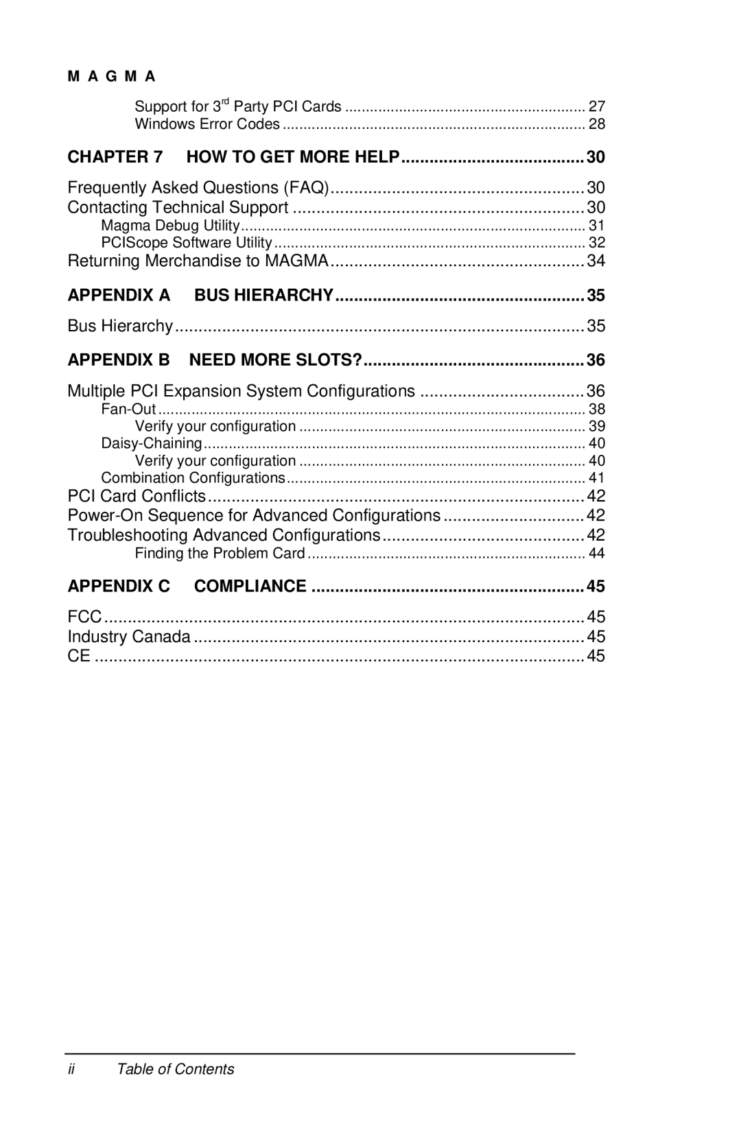 Magma PE6R4, PE6RR user manual Appendix a BUS Hierarchy 