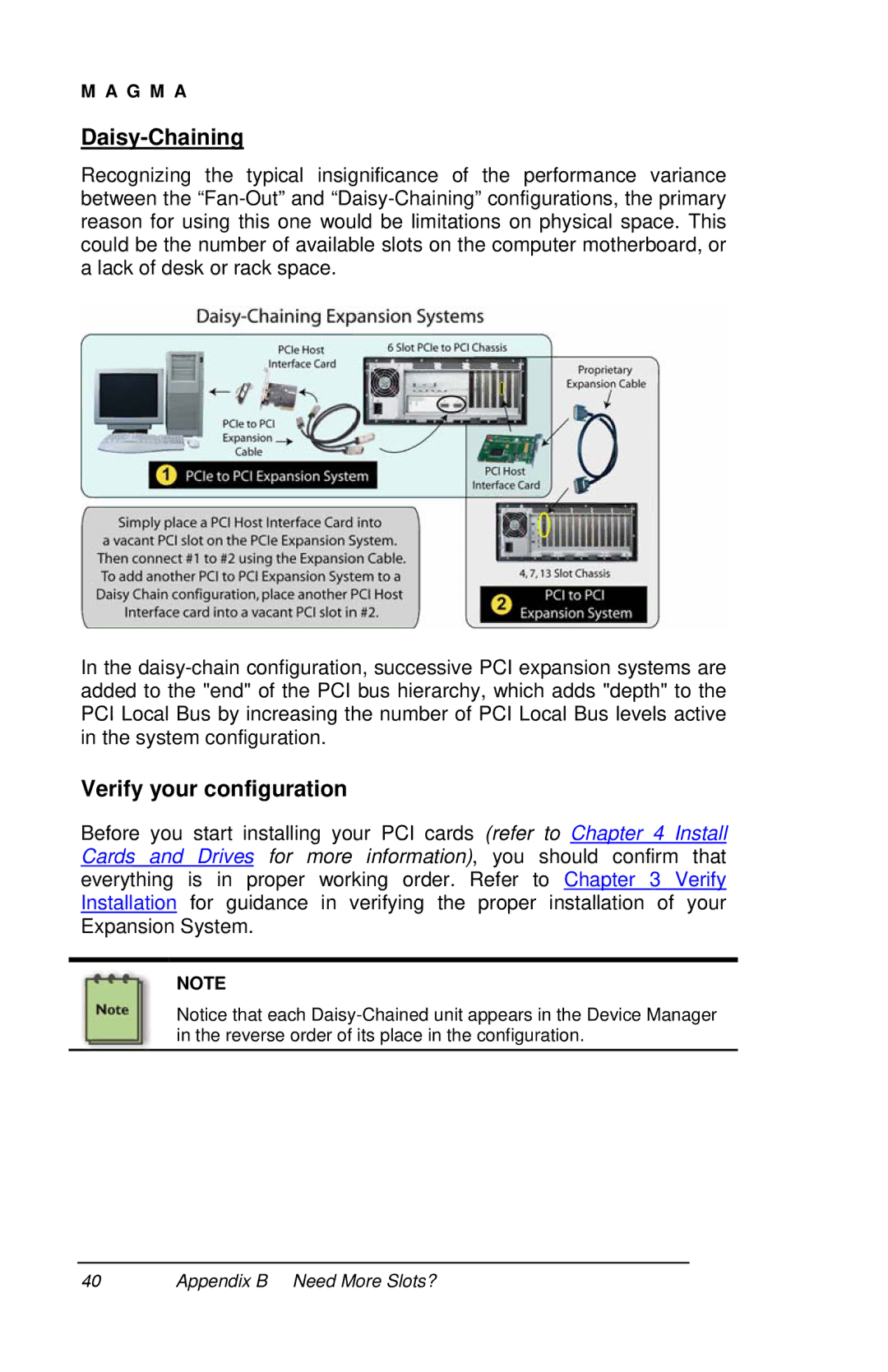 Magma PE6R4, PE6RR user manual Daisy-Chaining 