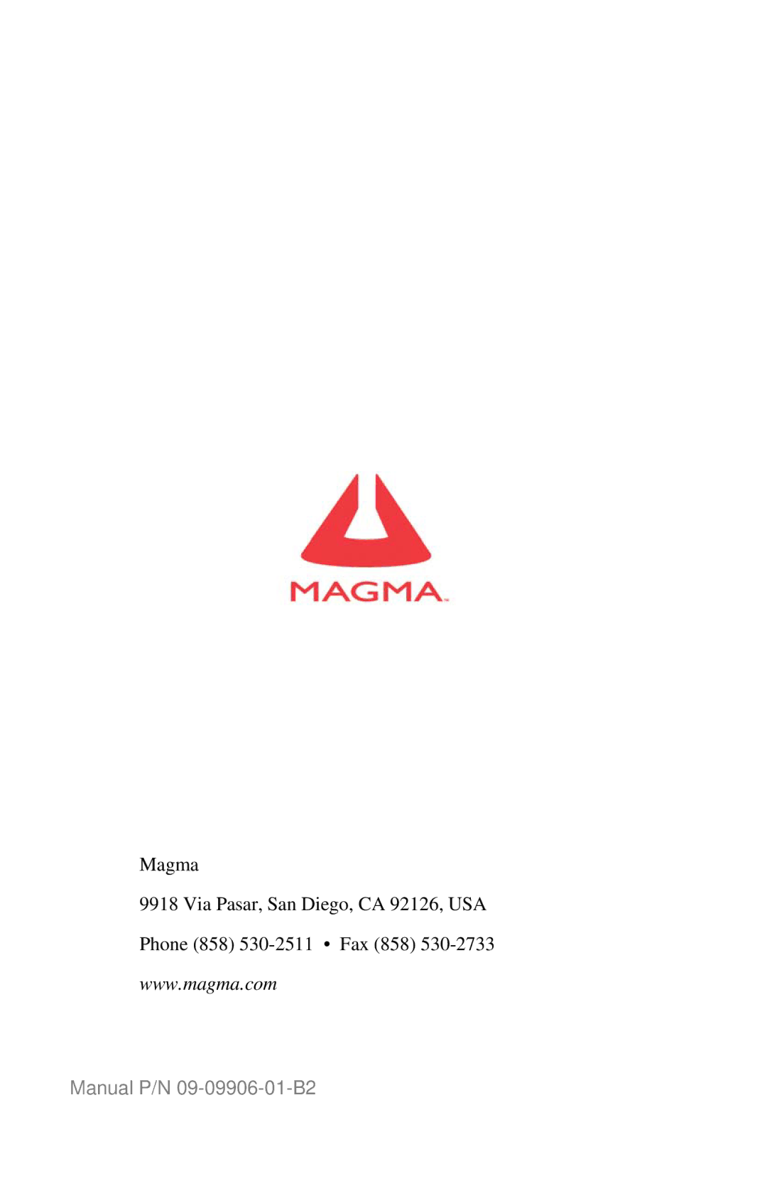 Magma PE6R4, PE6RR user manual Manual P/N 09-09906-01-B2 