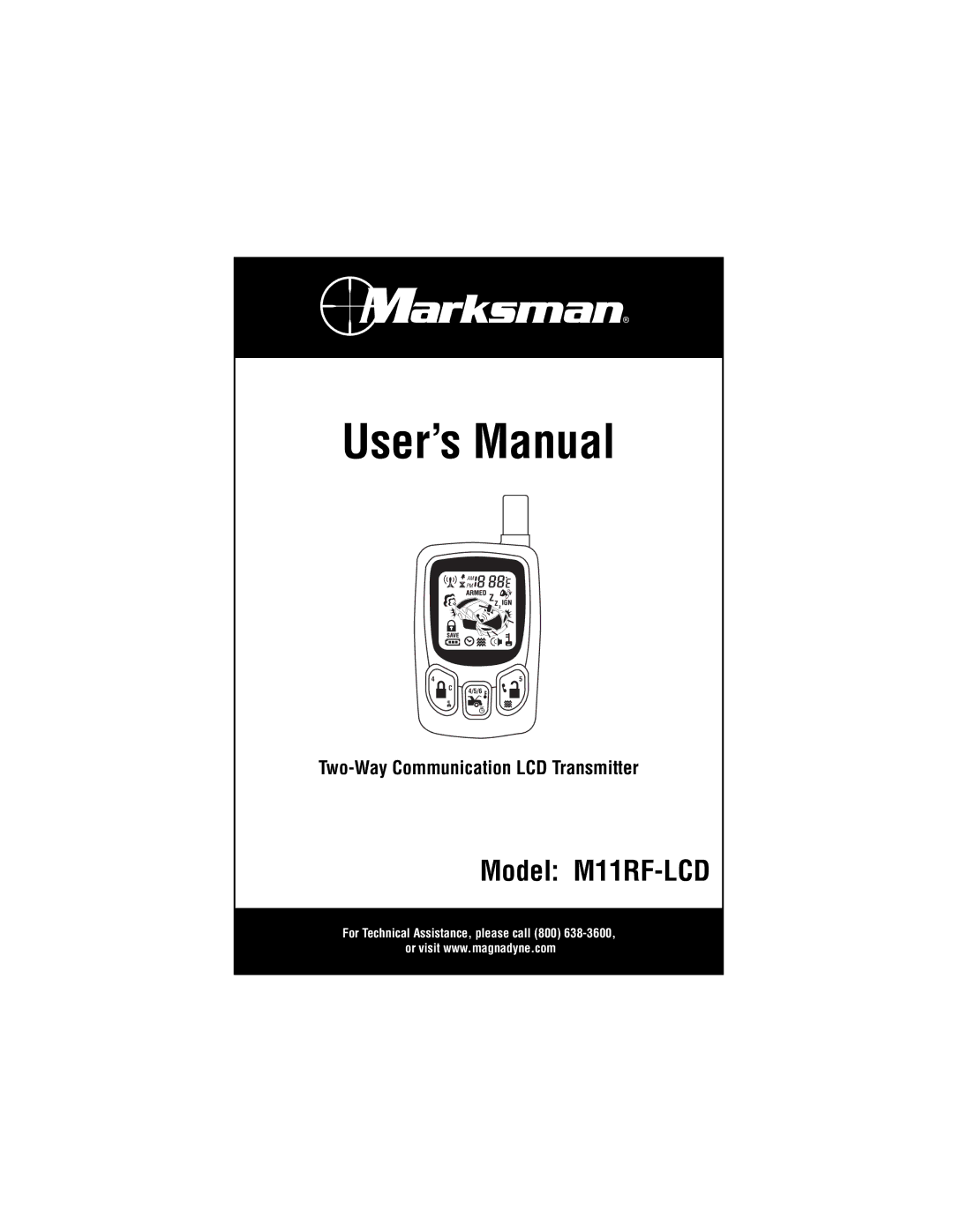 Magnadyne M11RF-LCD user manual User’s Manual 