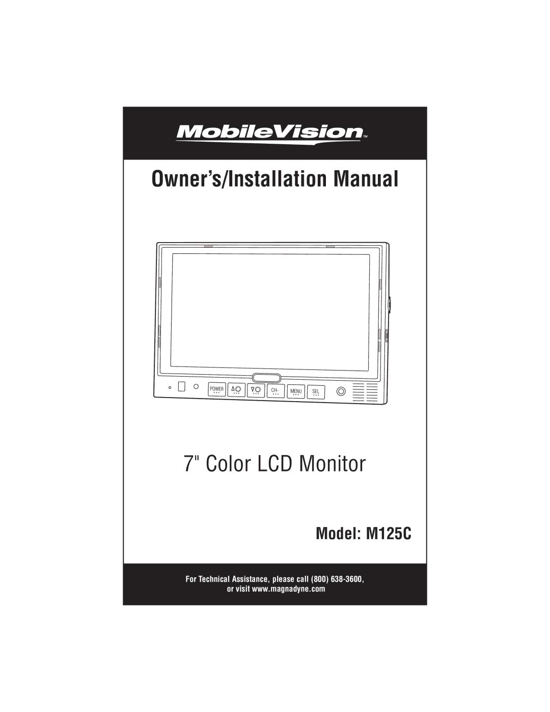 Magnadyne M125C installation manual Owner’s/Installation Manual 