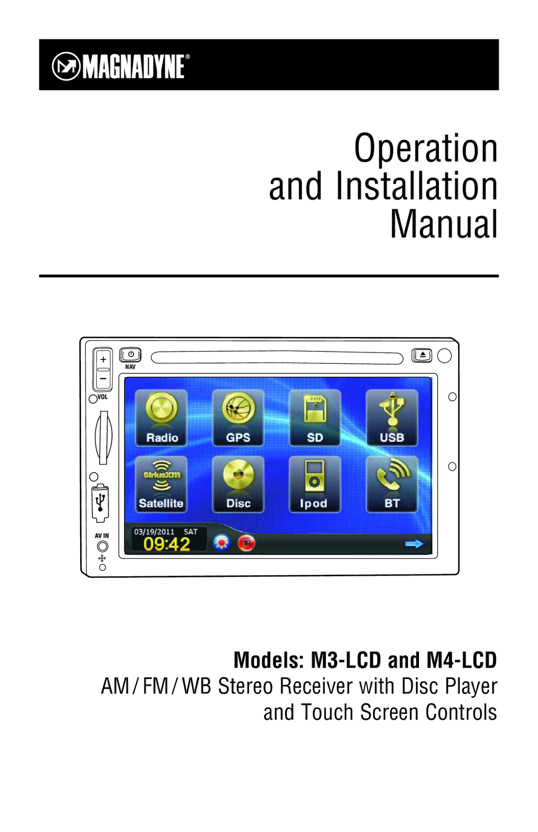 Magnadyne M3-LCD, M4-LCD installation manual Operation Installation Manual 