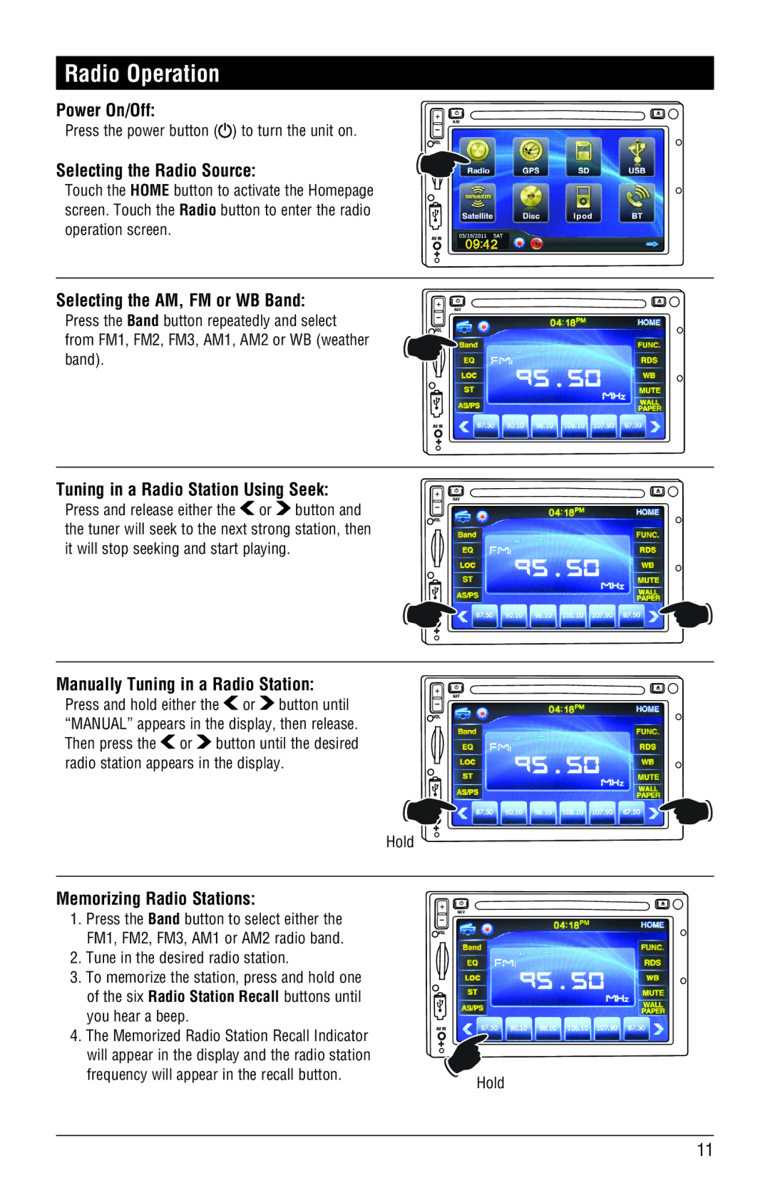 Magnadyne M3-LCD, M4-LCD installation manual Radio Operation 