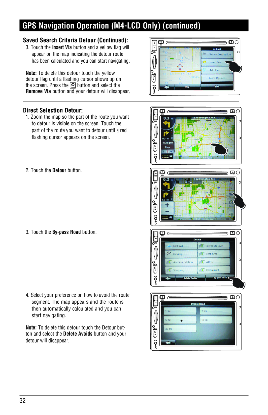 Magnadyne M4-LCD, M3-LCD installation manual Direct Selection Detour 