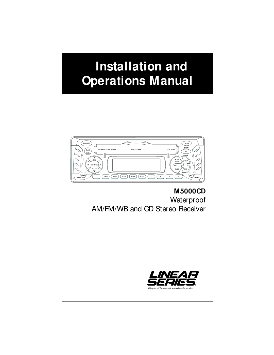 Magnadyne M5000CD manual Installation Operations Manual 