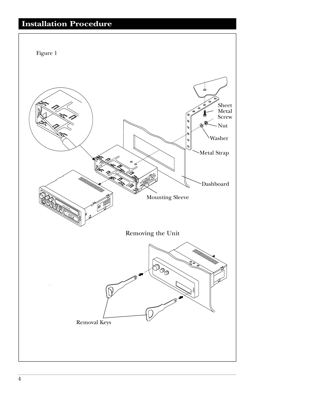 Magnadyne M9800 manual Removing the Unit 