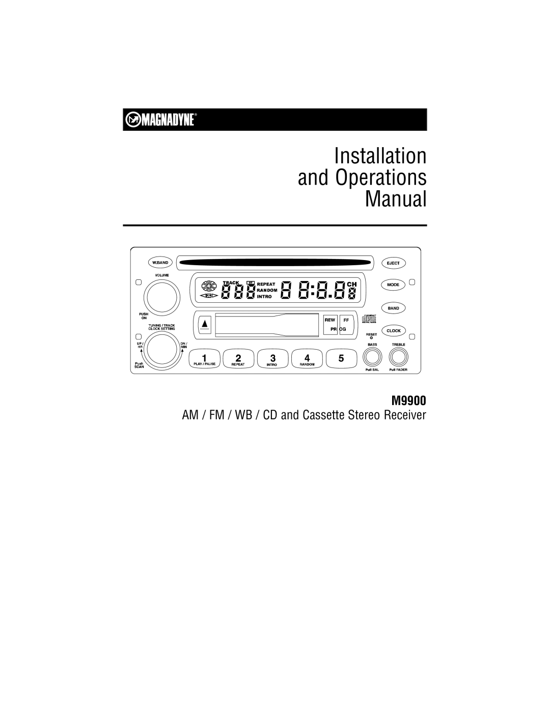 Magnadyne M9900 manual Installation Operations Manual 