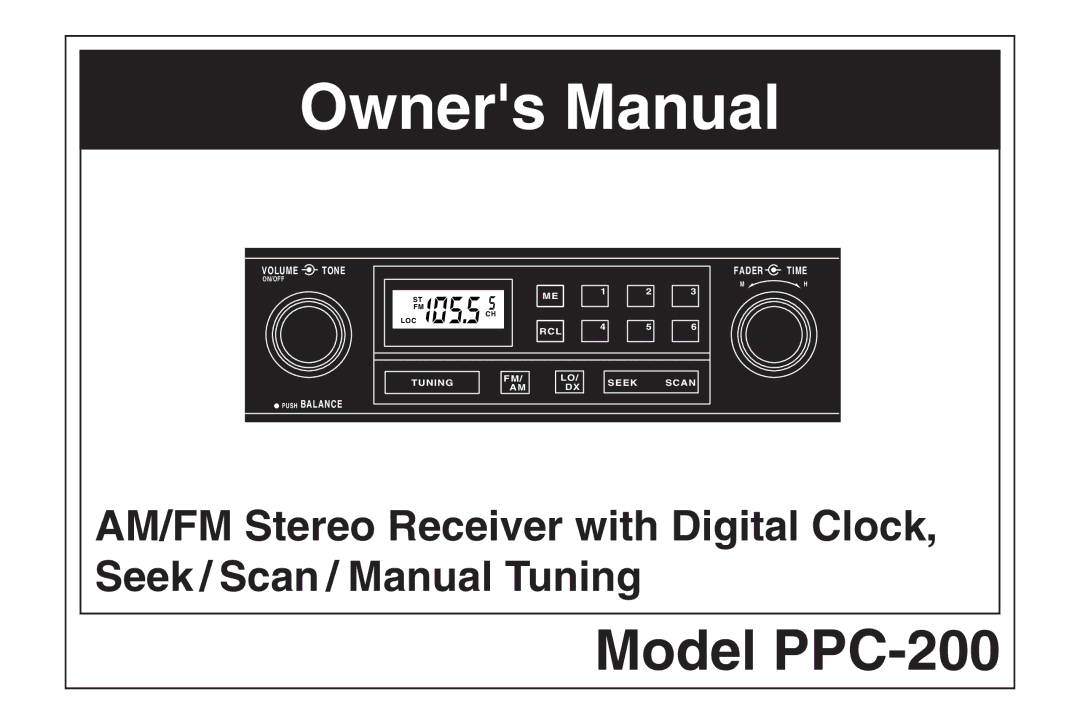 Magnadyne owner manual Model PPC-200 