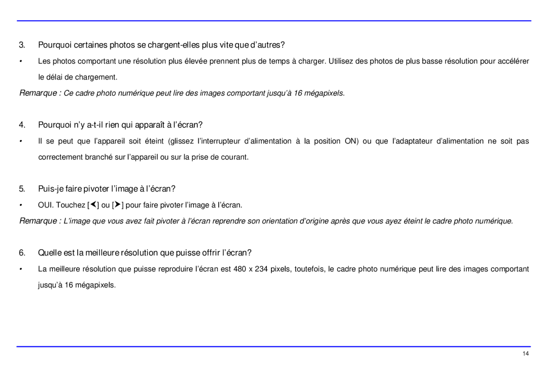 Magnasonic 07MF119 Pourquoi n’y a-t-il rien qui apparaît à l’écran?, Puis-je faire pivoter l’image à l’écran? 