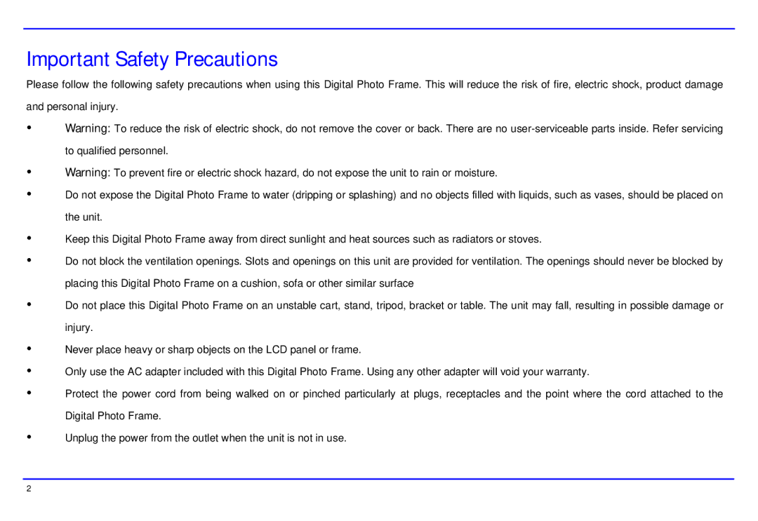 Magnasonic 07MF119 instruction manual Important Safety Precautions 