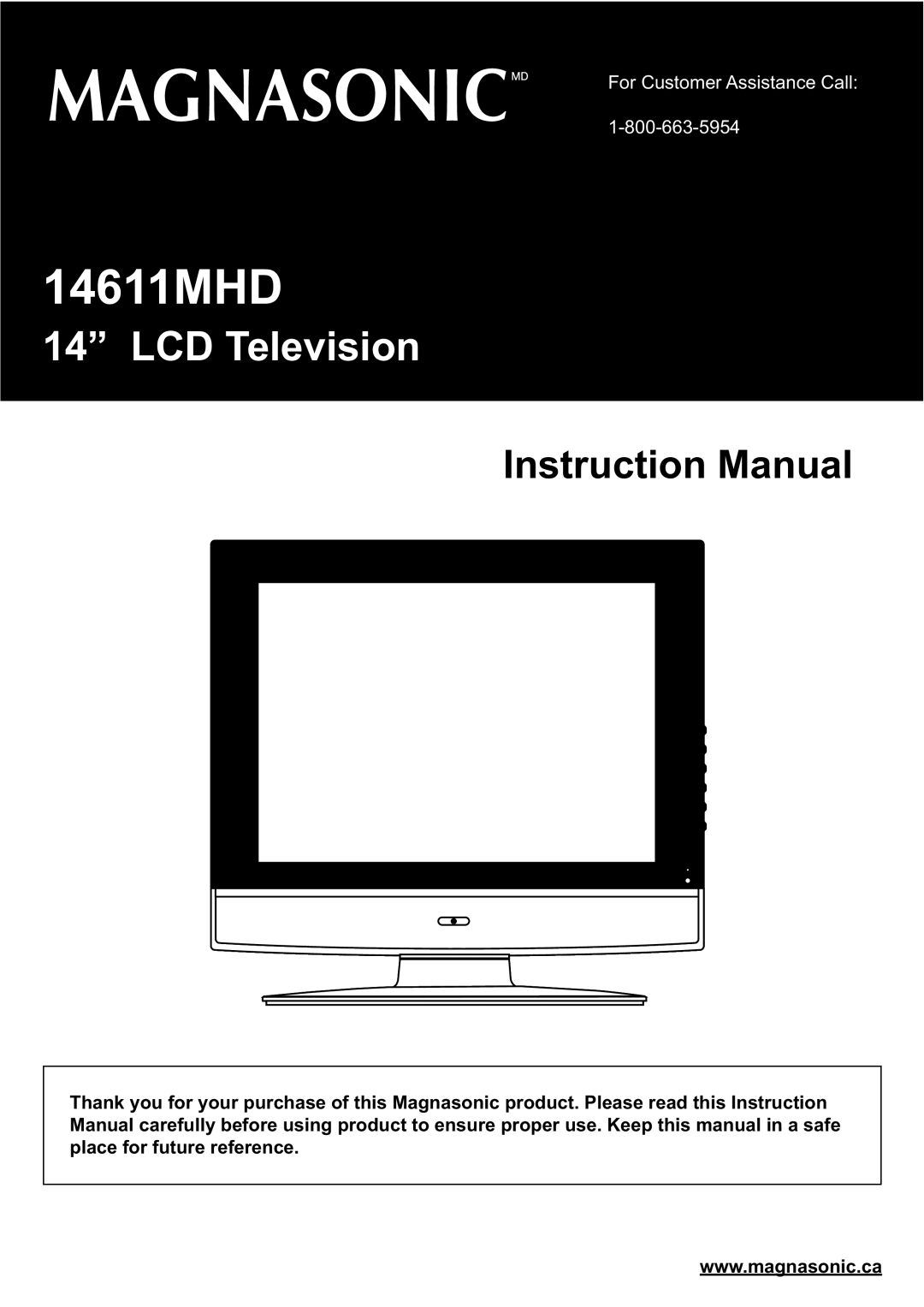 Magnasonic 14611MHD instruction manual 