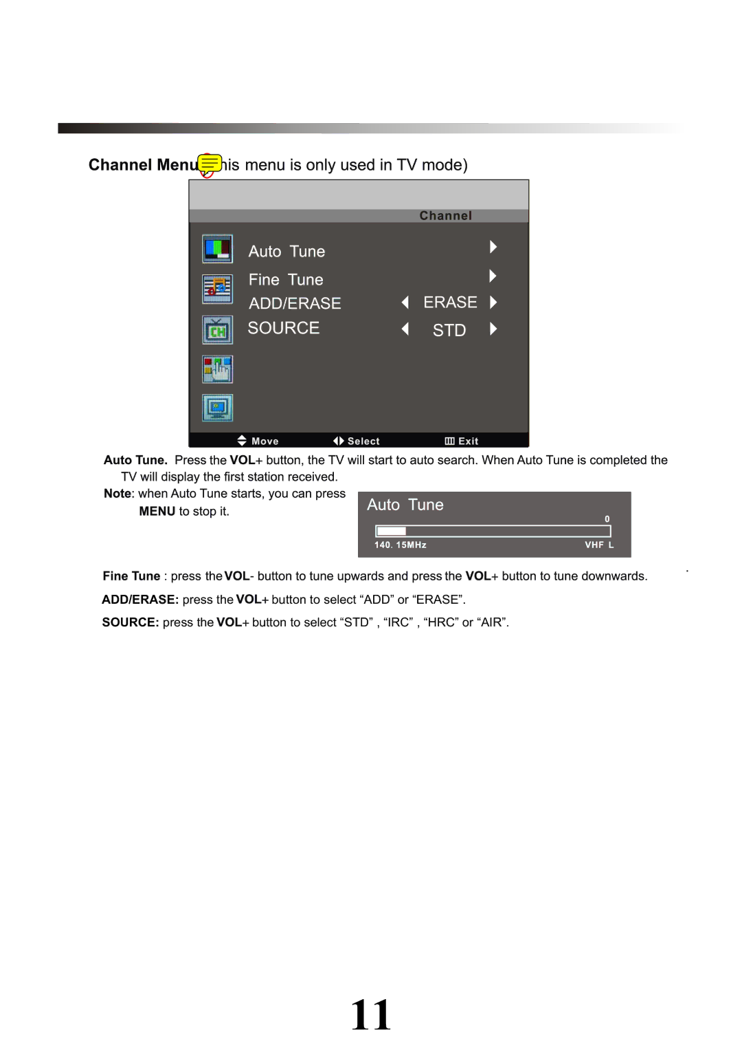 Magnasonic 14611MHD instruction manual Sourcestd 