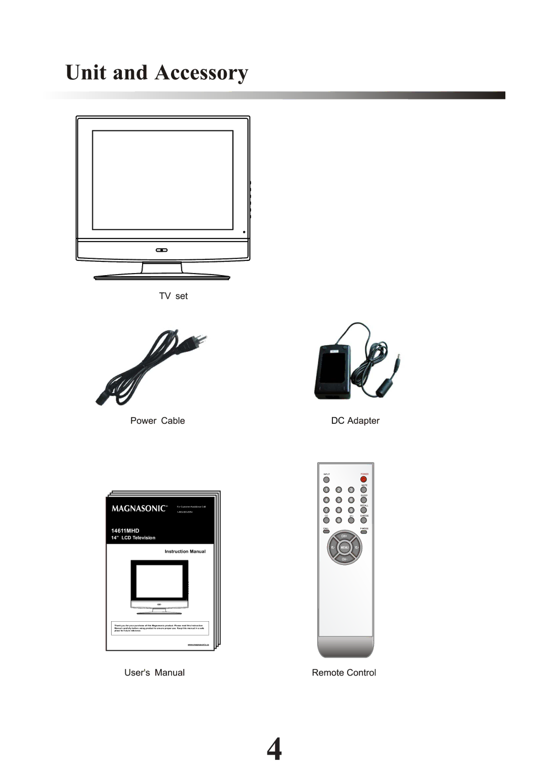 Magnasonic 14611MHD instruction manual 