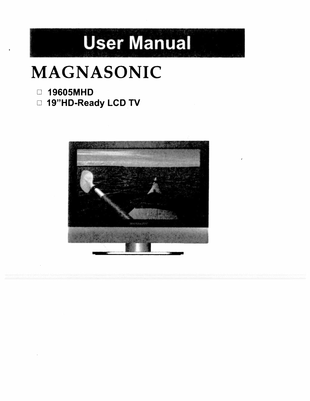 Magnasonic 19605MHD manual 