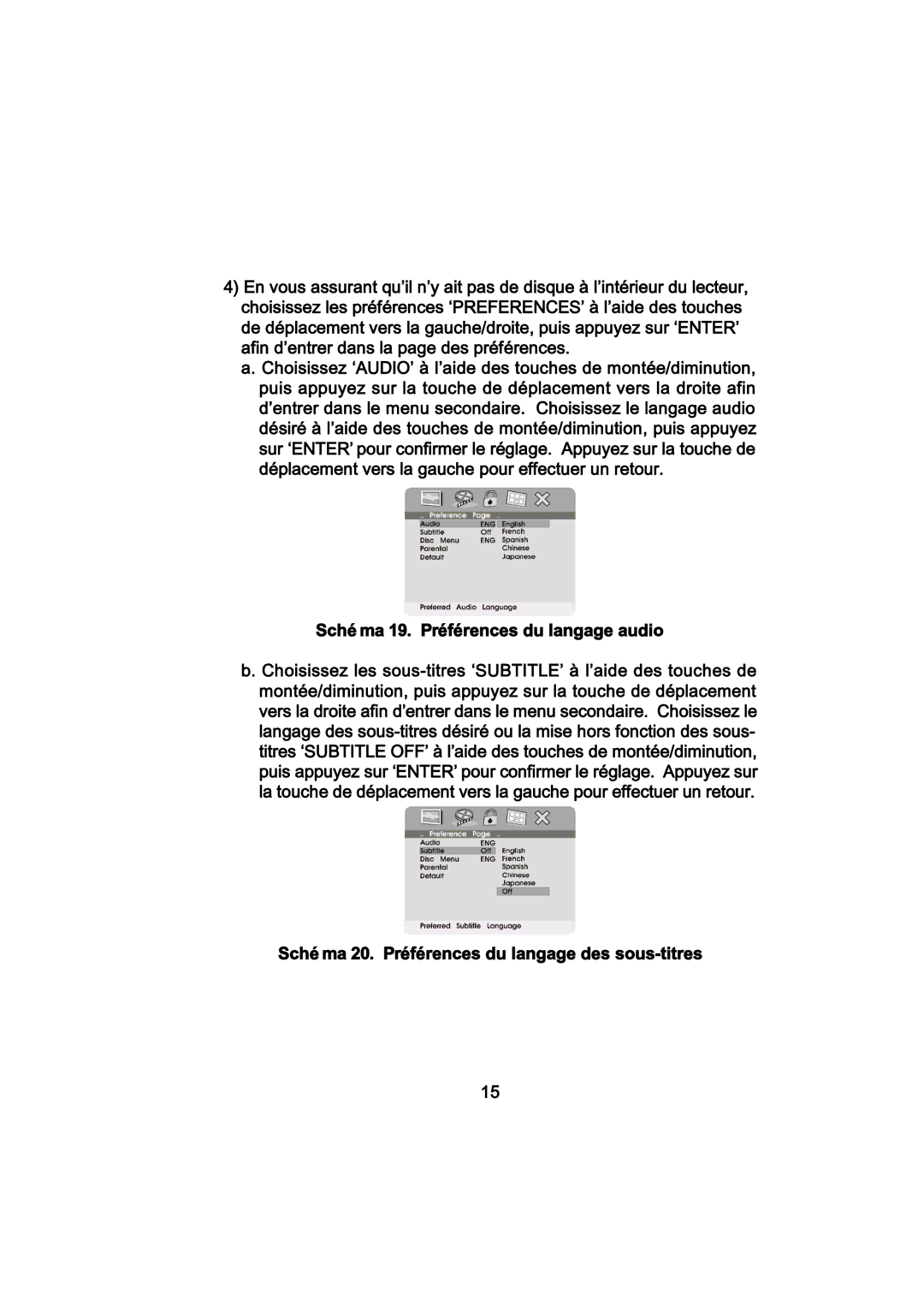 Magnasonic DVD810-2 manual ½¸7 ³¿ ïçò Ð7º7»²½»- ¼« ´¿²¹¿¹» ¿«¼·±, ½¸7 ³¿ îðò Ð7º7»²½»- ¼« ´¿²¹¿¹» ¼»- -±«-ó¬·¬» 