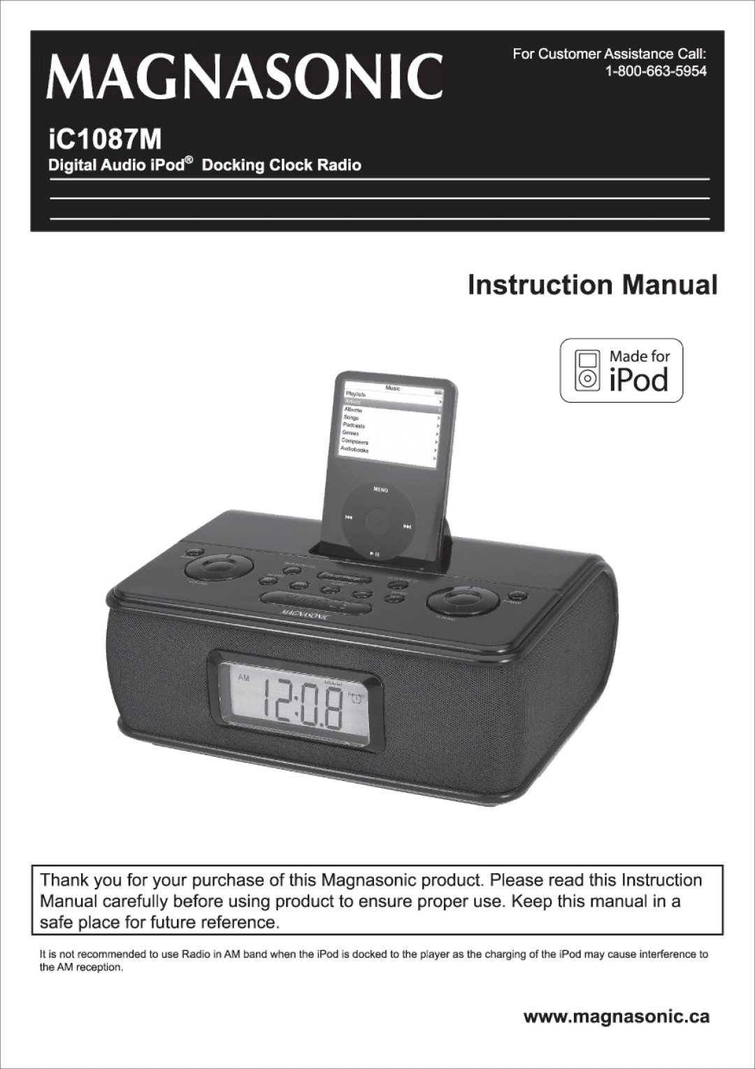 Magnasonic iC1087M manual 