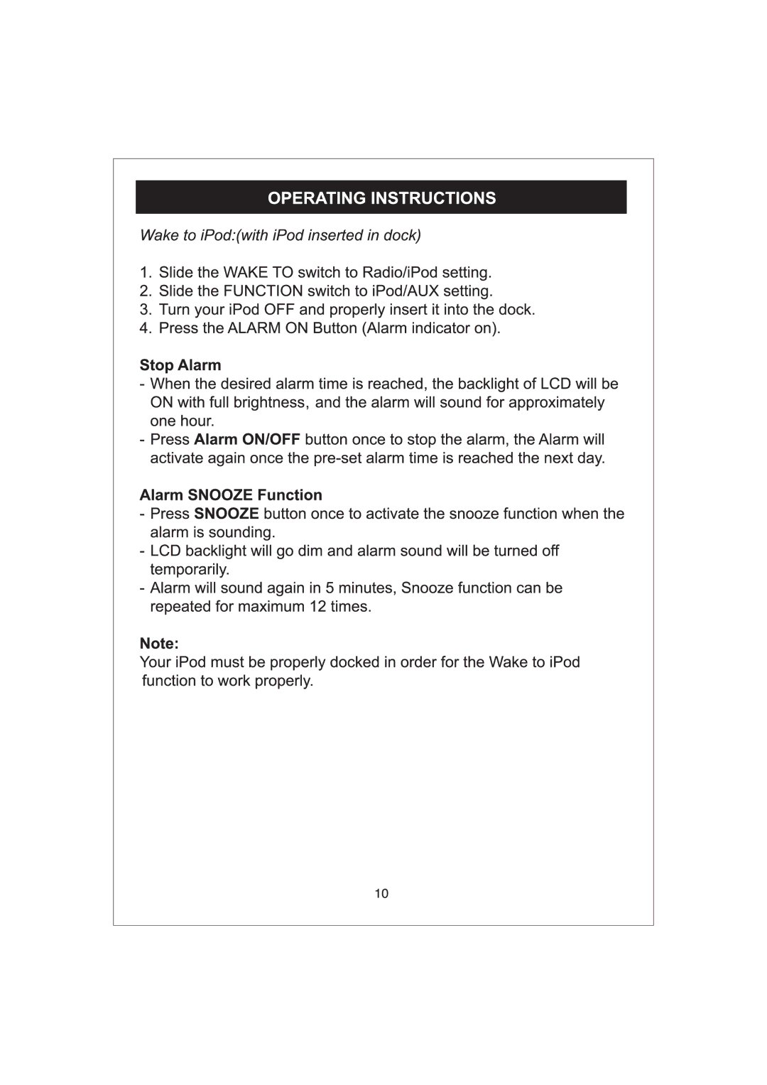 Magnasonic iC1087M manual 