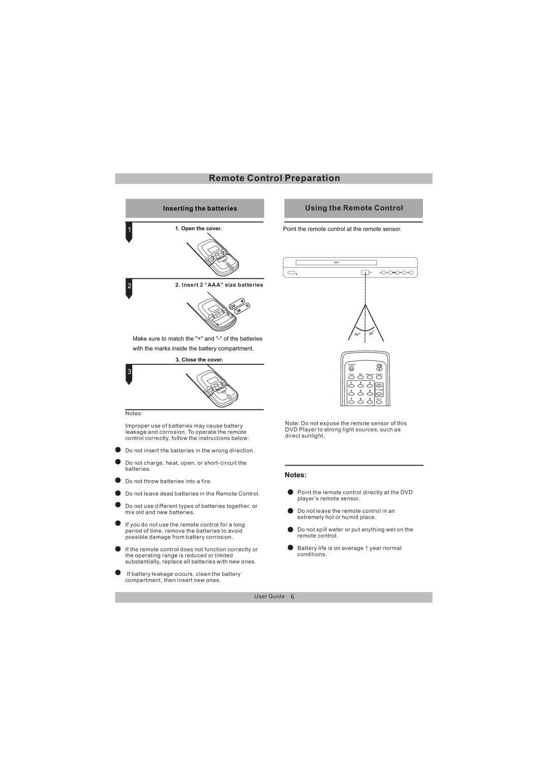 Magnasonic MDVD654 instruction manual Using the Remote Control 