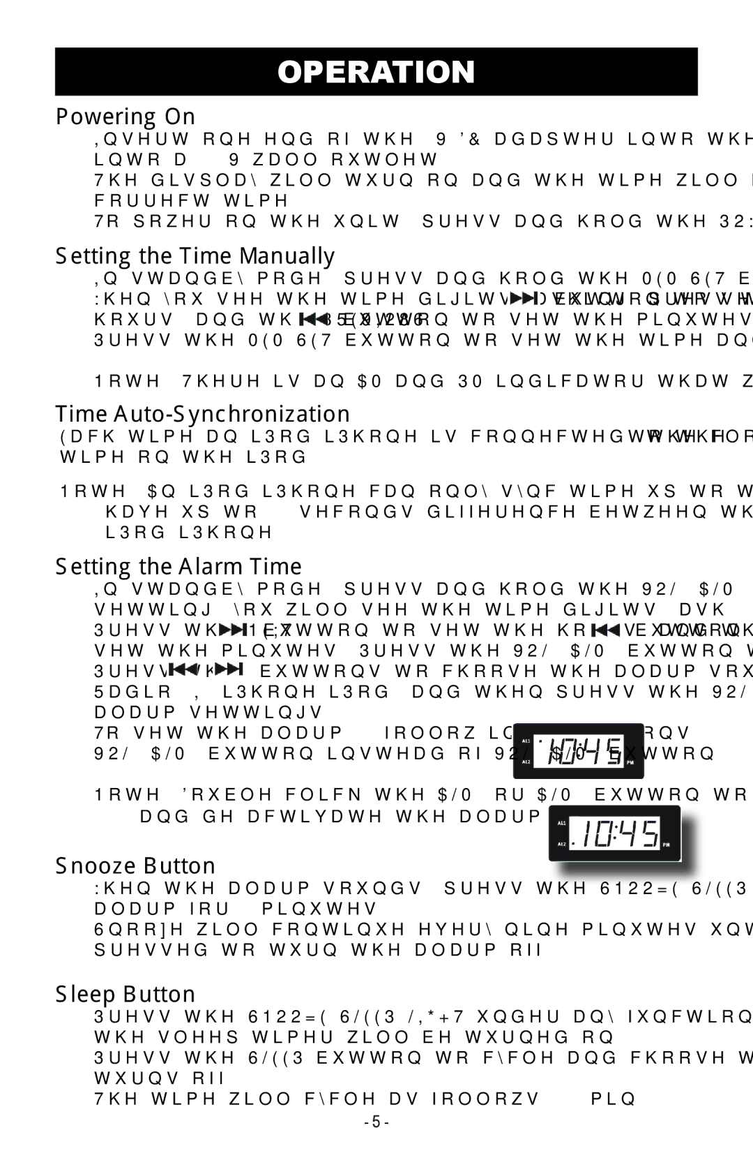 Magnasonic MiC1000 instruction manual Operation 