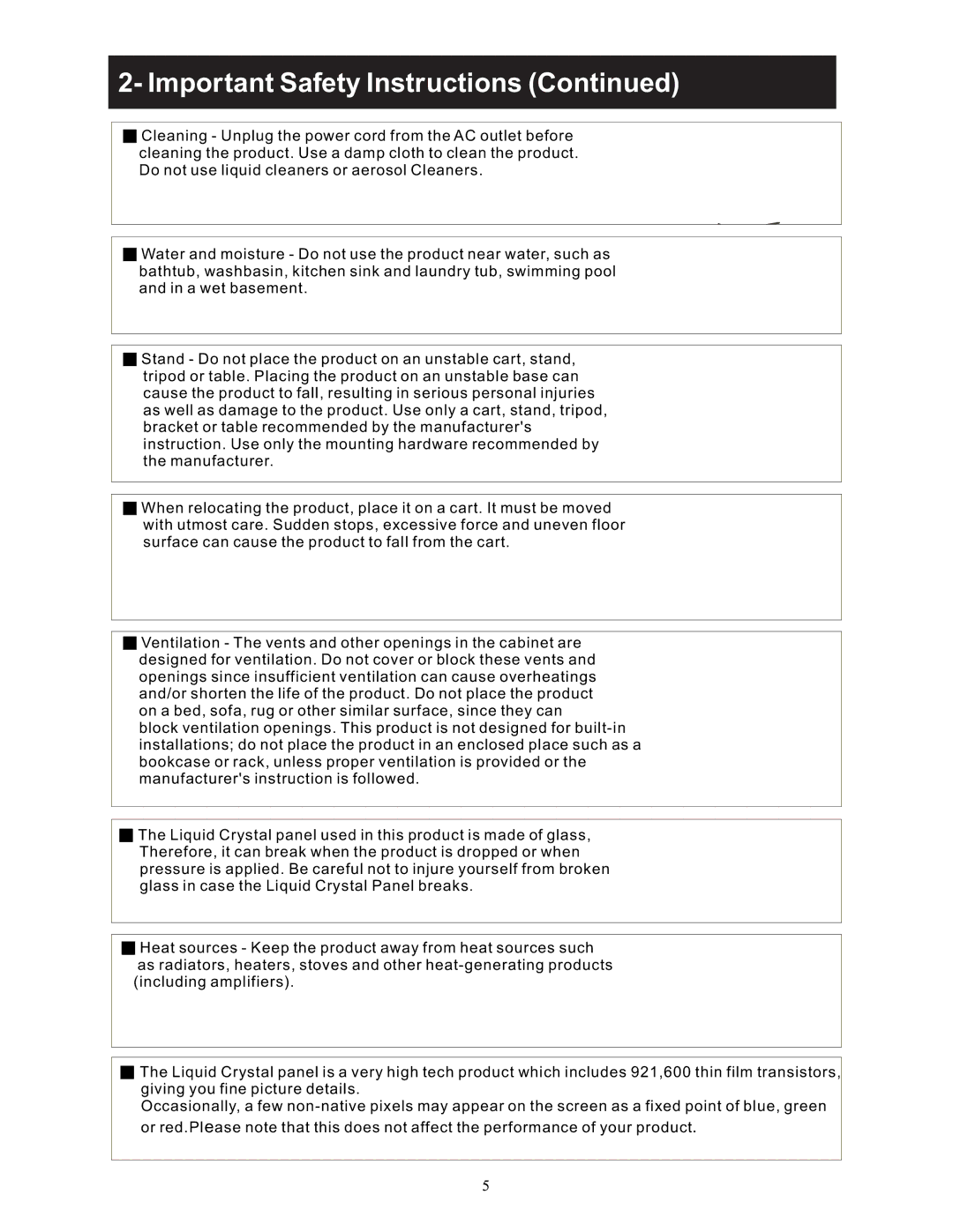 Magnasonic MLD1525 instruction manual Important Safety Instructions 