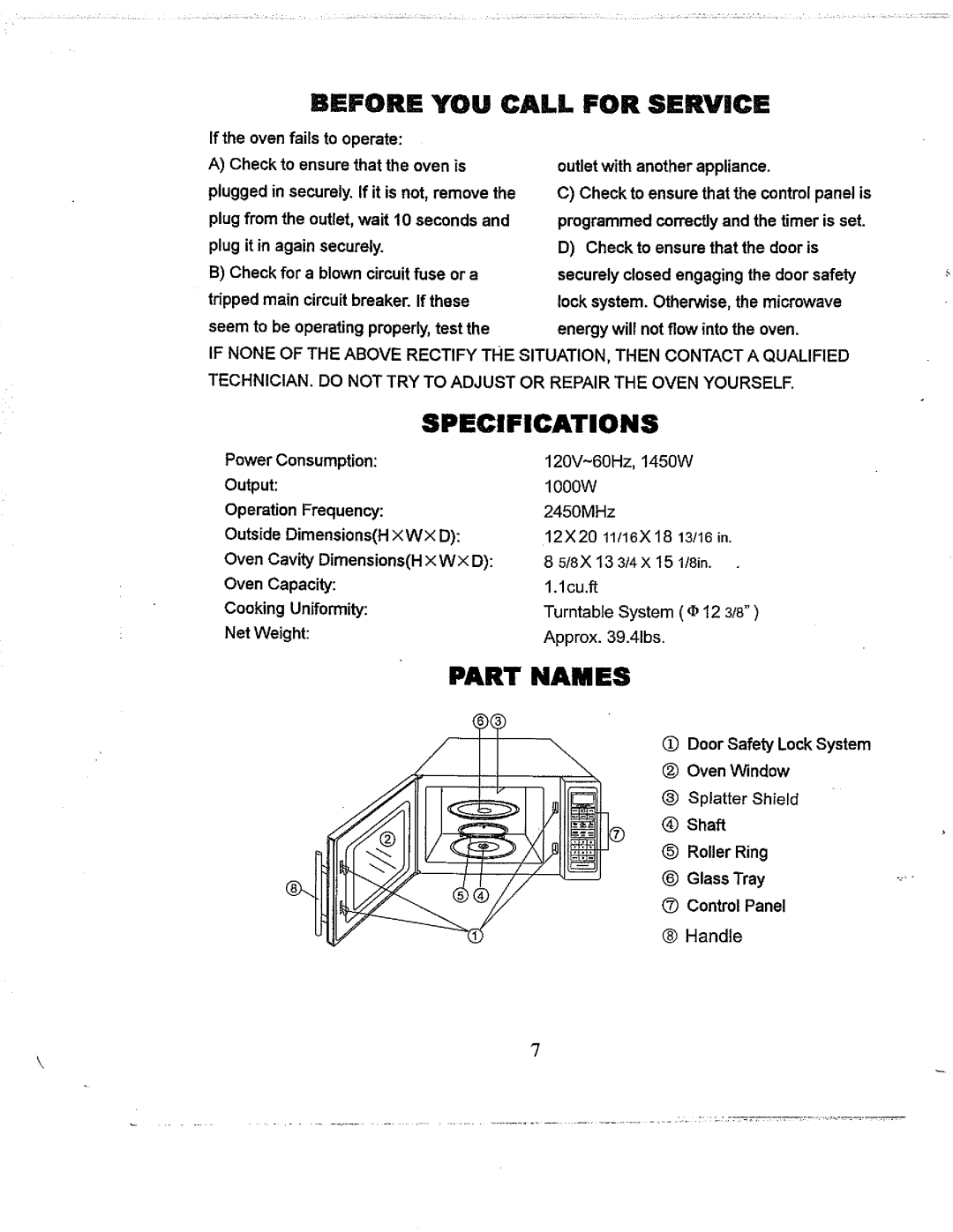 Magnasonic MMW6101 manual 