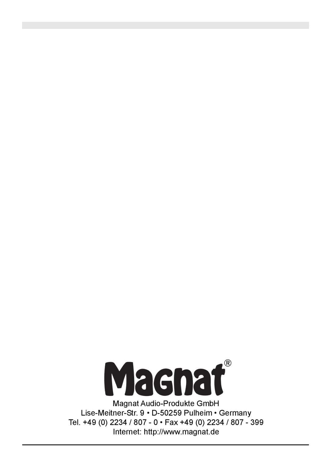 Magnat Audio 630A owner manual 