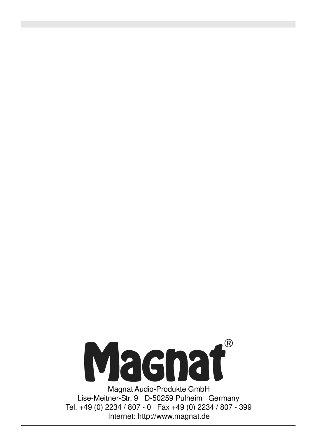 Magnat Audio 316, 694, 216, 213, 163, 102, 132 owner manual 