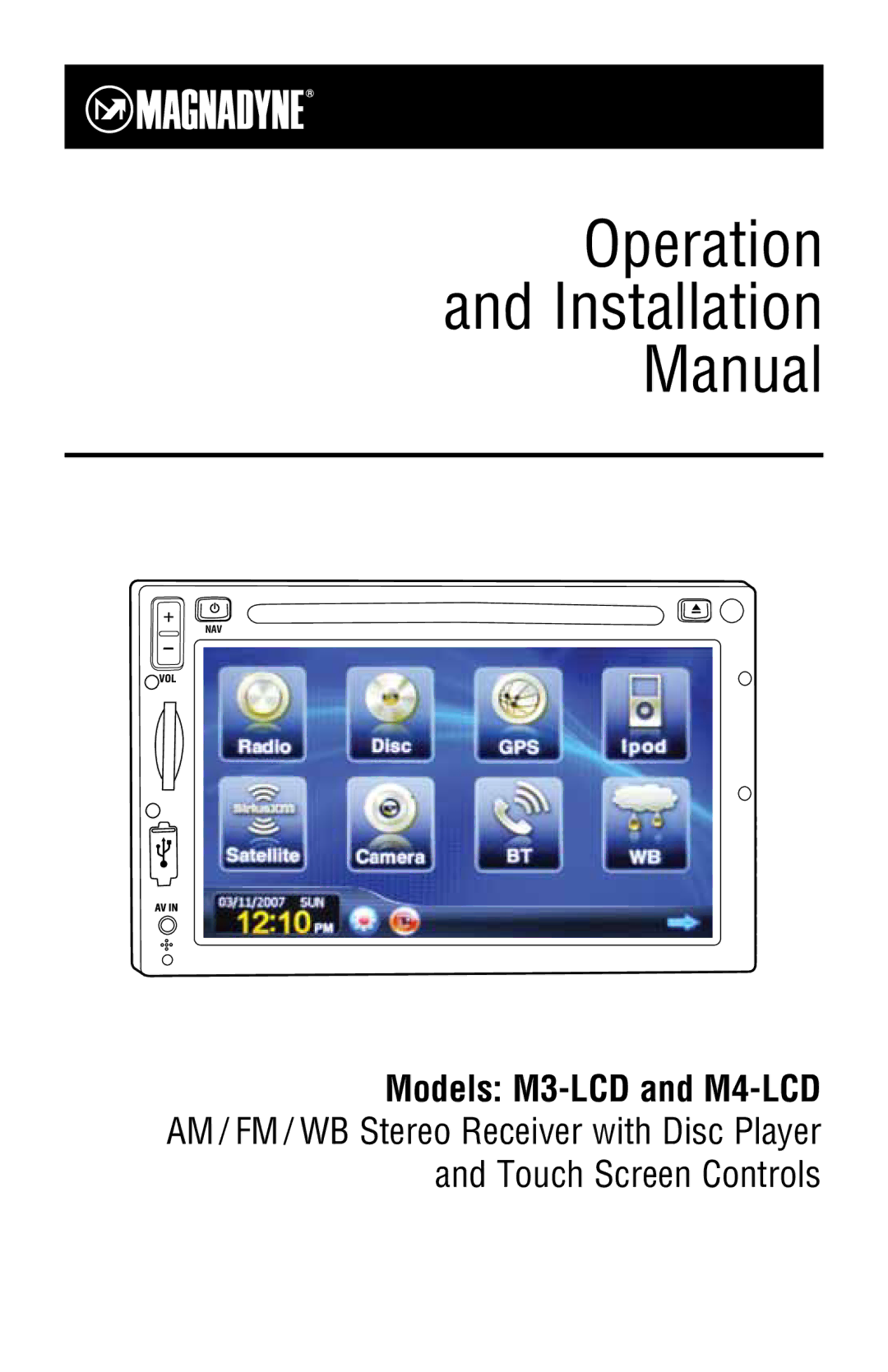 Magnat Audio M3-LCD/M4-LCD installation manual Operation Installation Manual 