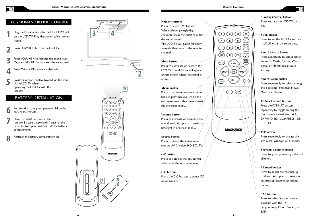 Magnavox 15MF Series owner manual Muted, Expand 43, Compress, Sap 