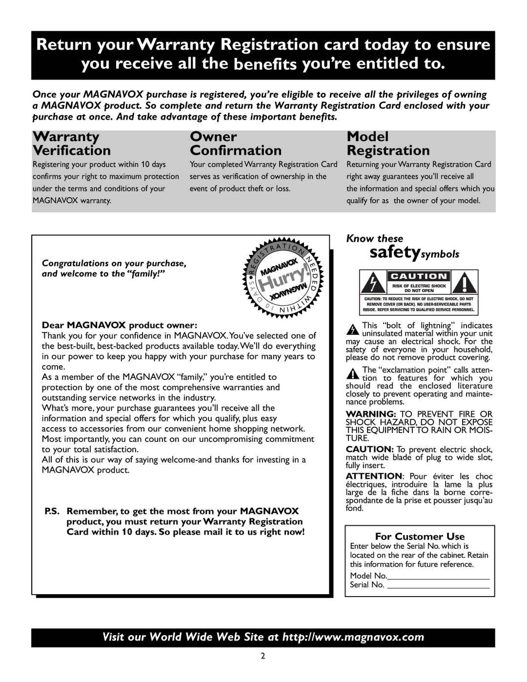 Magnavox 15MF200V/37 owner manual AHurry 