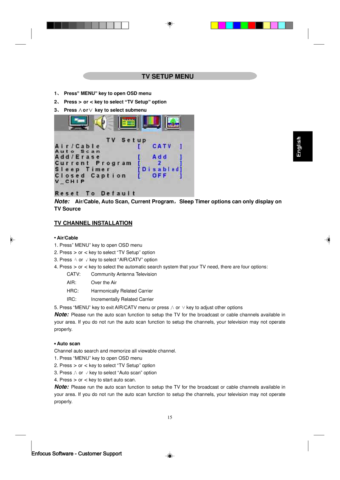 Magnavox 15MF400T/37 manual TV Setup Menu, TV Channel Installation 