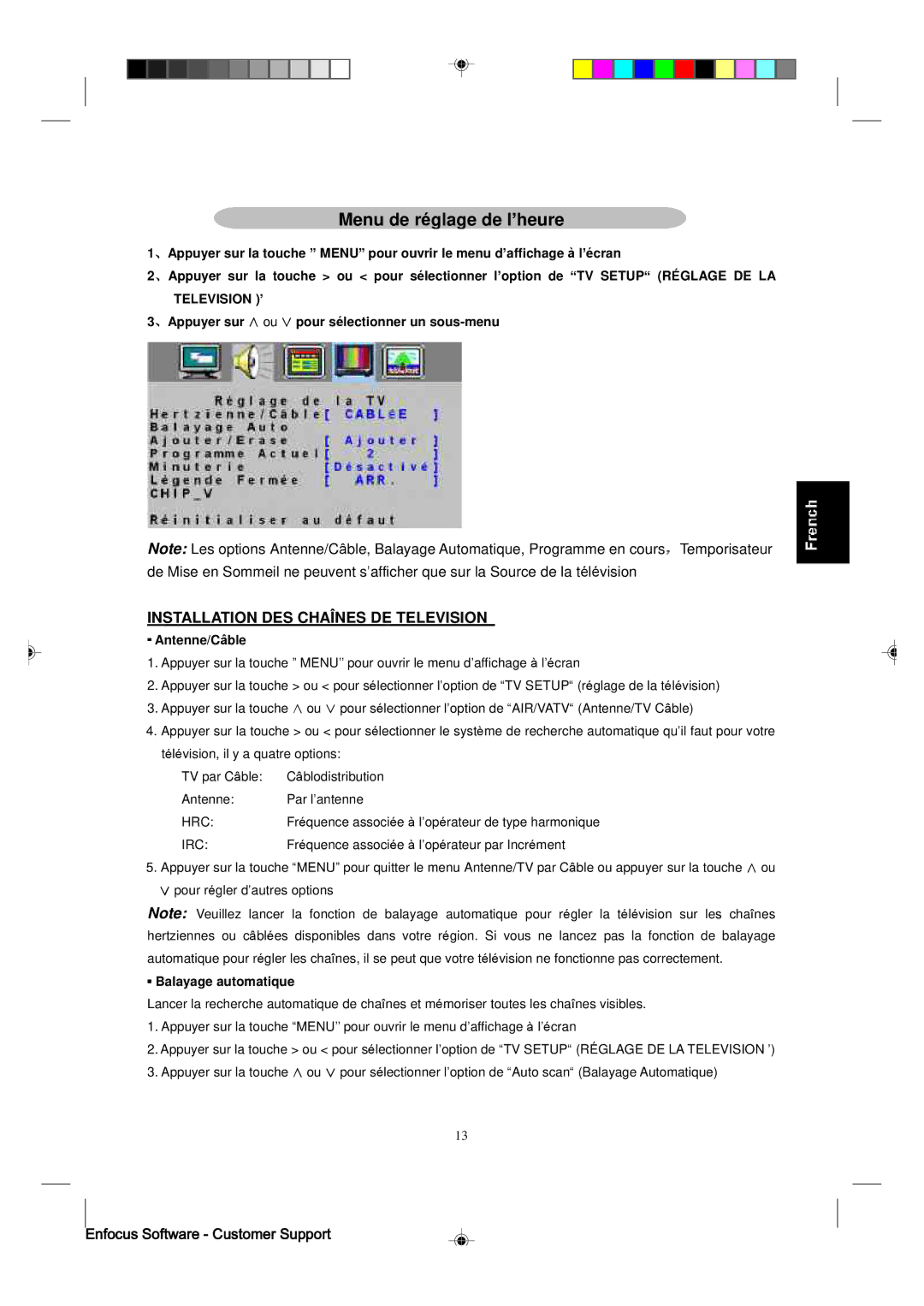 Magnavox 15MF400T/37 Installation DES Chaînes DE Television, Appuyer sur ou pour sélectionner un sous-menu, Antenne/Câble 