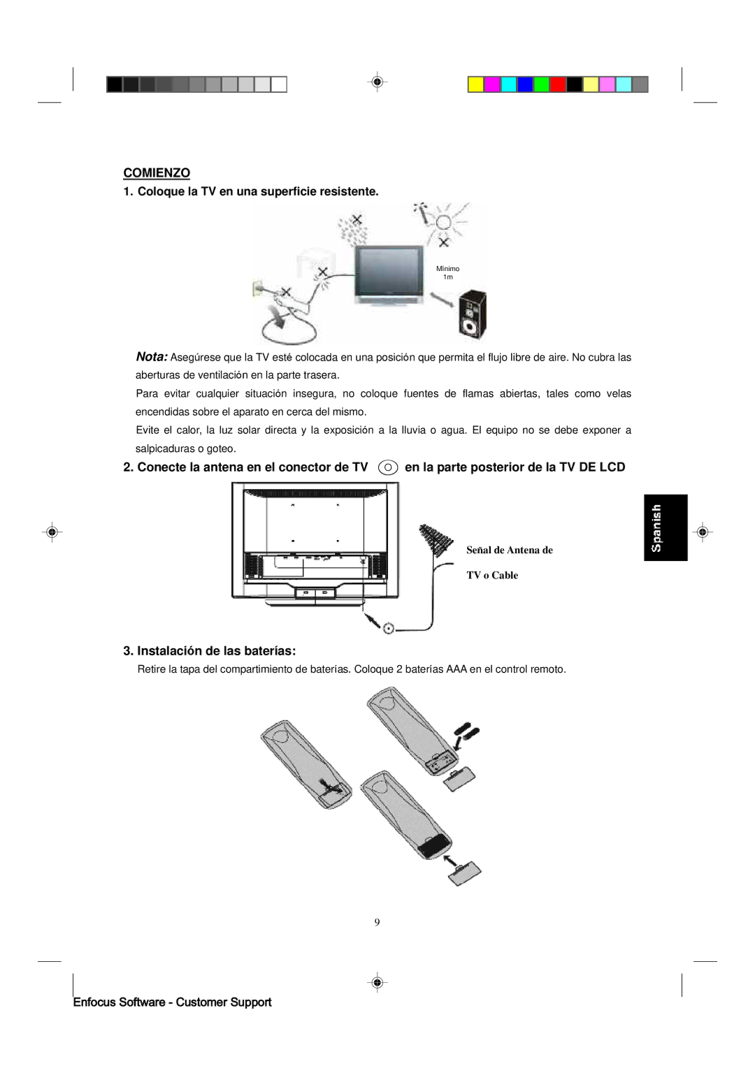 Magnavox 15MF400T/37 manual Comienzo, Instalación de las baterías 