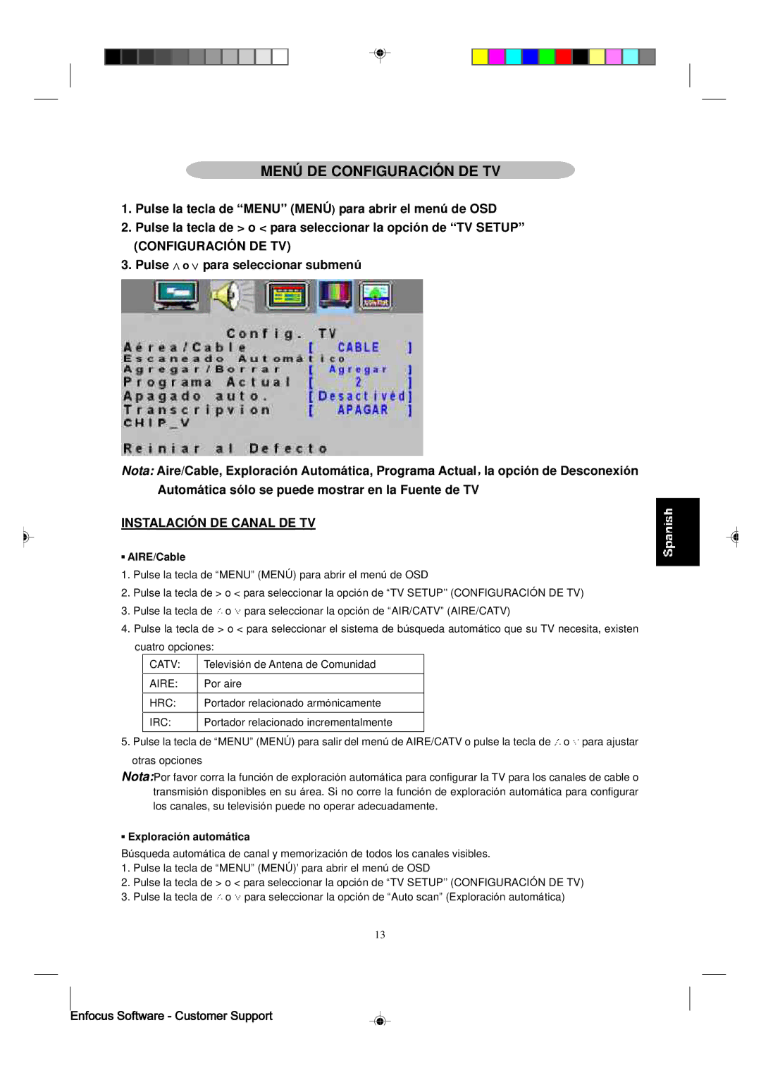 Magnavox 15MF400T/37 manual Menú DE Configuración DE TV, Instalación DE Canal DE TV, AIRE/Cable, Exploración automática 