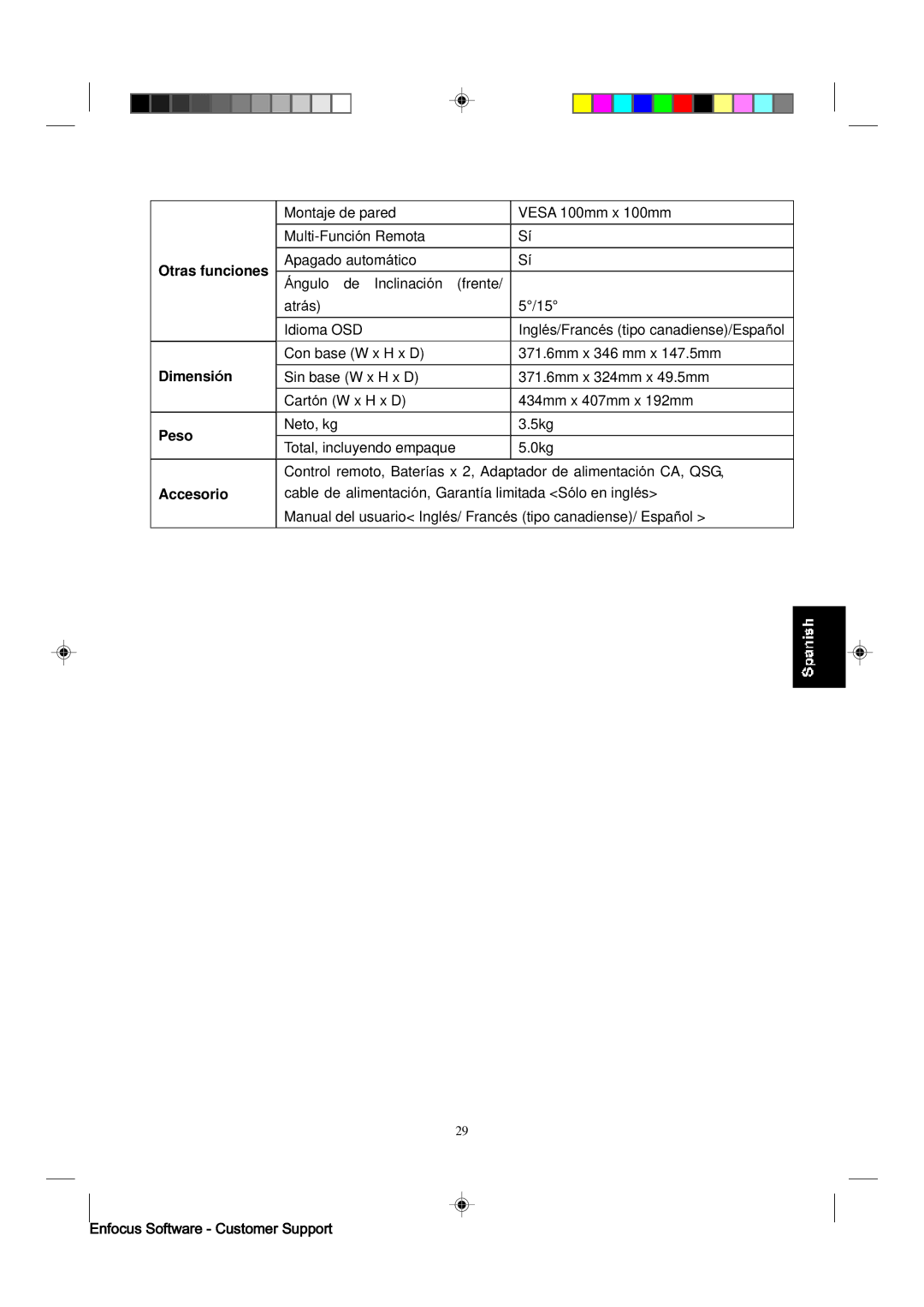 Magnavox 15MF400T/37 manual Dimensión 