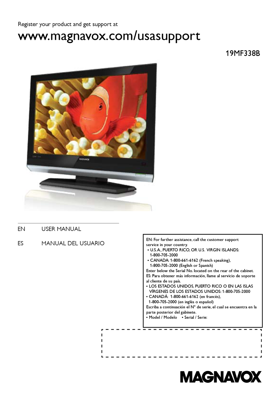 Magnavox 19MF338B user manual 