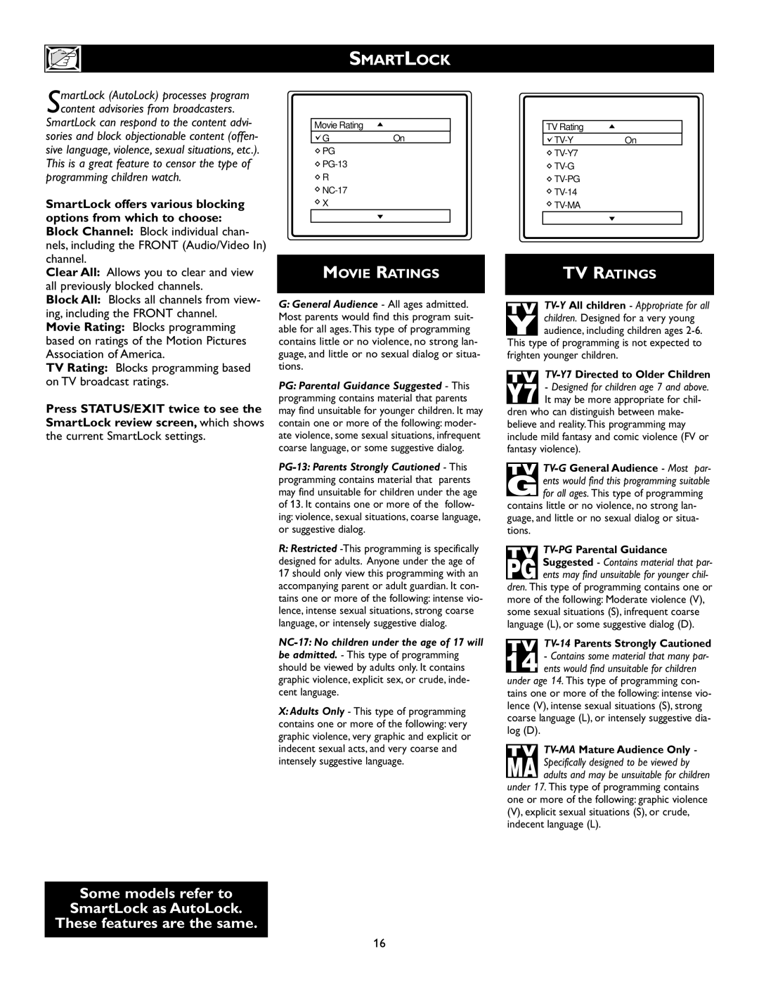 Magnavox 20MS334R owner manual Smartlock, SmartLock AutoLock processes program 