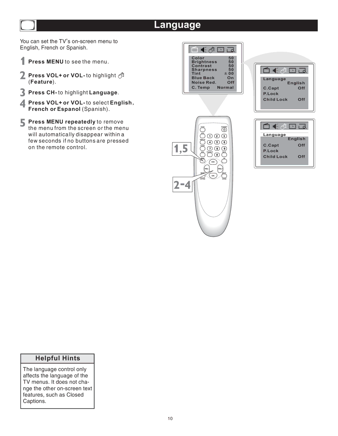 Magnavox 23MT2336/17 manual Language 