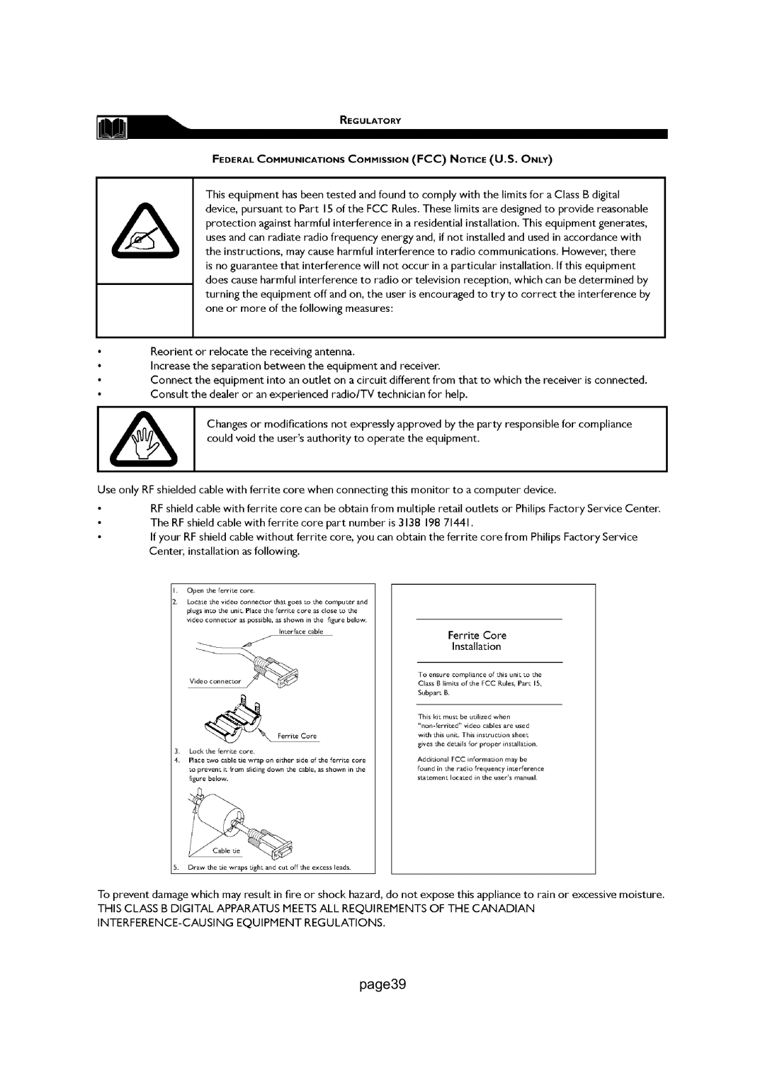 Magnavox 26MD255V manual Page39 