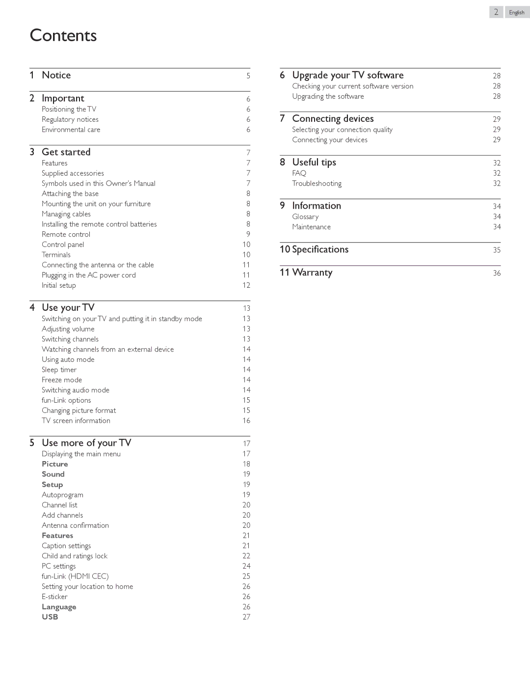 Magnavox 26ME402V, 39ME412V owner manual Contents 