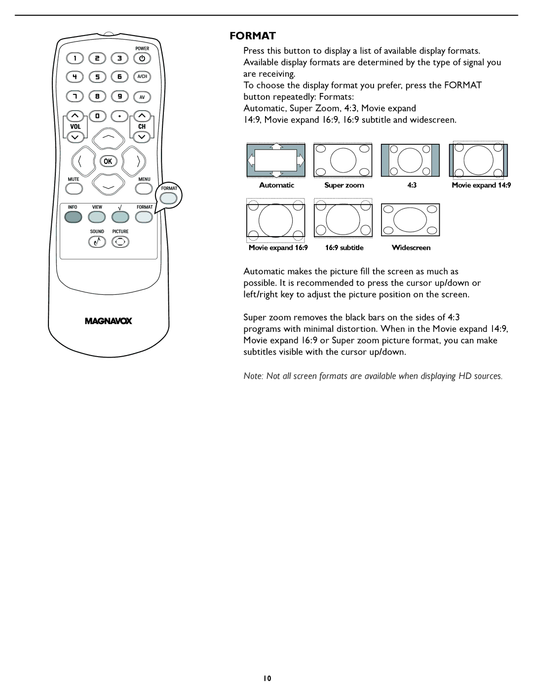 Magnavox 26MF/32MF231D user manual Format 