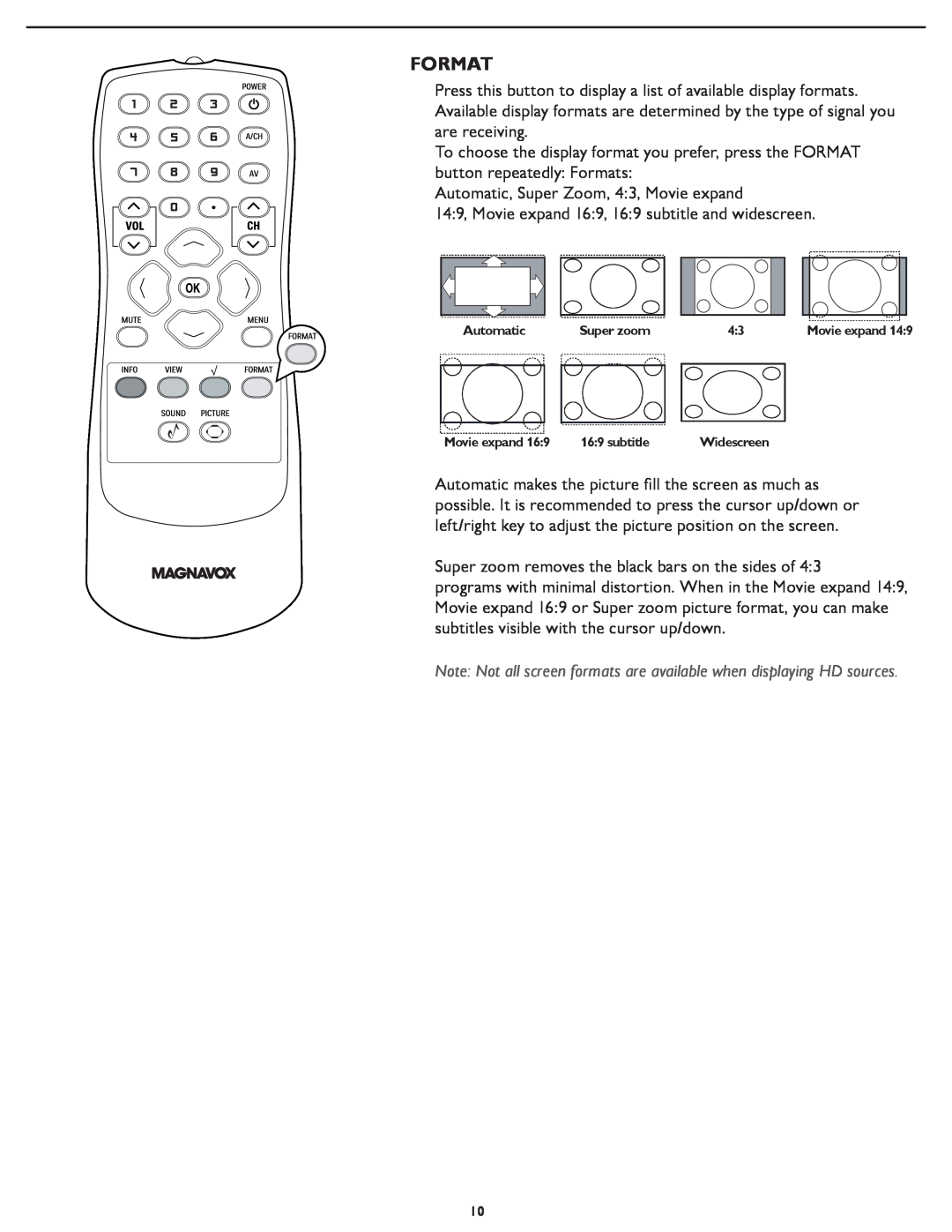 Magnavox 26MF/32MF231D user manual Format 